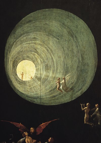 De Hemelvaart van de Zaligen, detail door Hieronymus Bosch